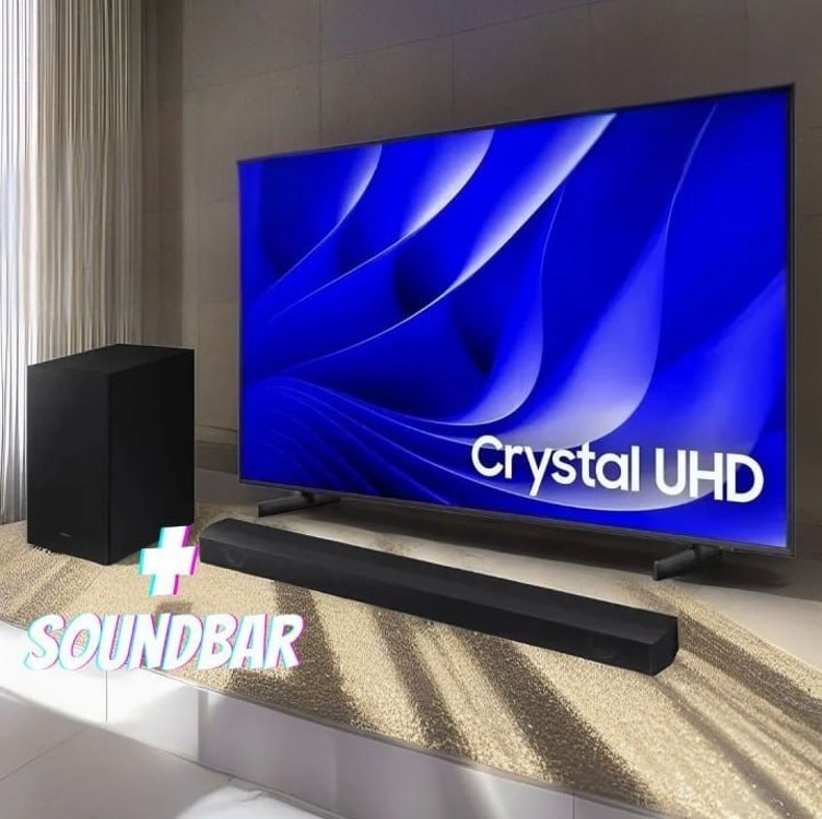 Smart TV 70″ Crystal UHD 4K 70DU8000 2024 + Soundbar HW-B550 – Samsung