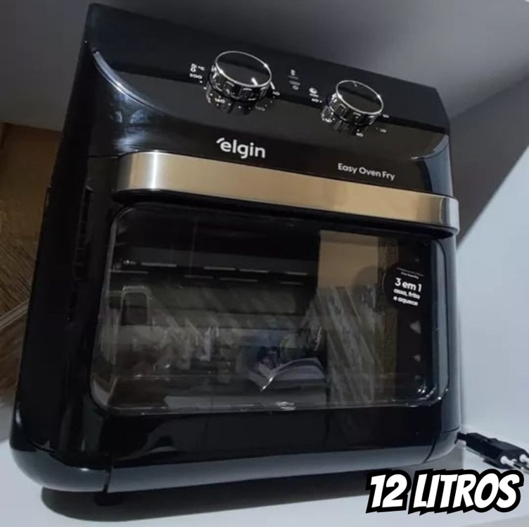 Fritadeira Easy Oven Fry 3 em 1 Elgin 12 Litros 110V – Assa, Frita sem óleo e Reaquece – Airfryer Fritadeira Easy Oven Fry 3 em 1 Elgin 12 Litros 110V – Assa, Frita sem óleo e Reaquece – Airfryer
