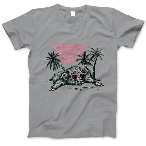 Photograph of four blank t-shirts greys beige and army green. Clipping path included. Ready for your.jpg