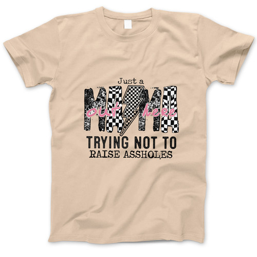 Photograph of four blank t-shirts greys beige and army green. Clipping path included. Ready for your.jpg