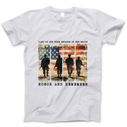 Photograph of four blank t-shirts greys beige and army green. Clipping path included. Ready for your.jpg