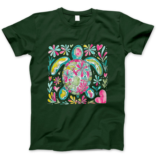 Photograph of four blank t-shirts greys beige and army green. Clipping path included. Ready for your.jpg