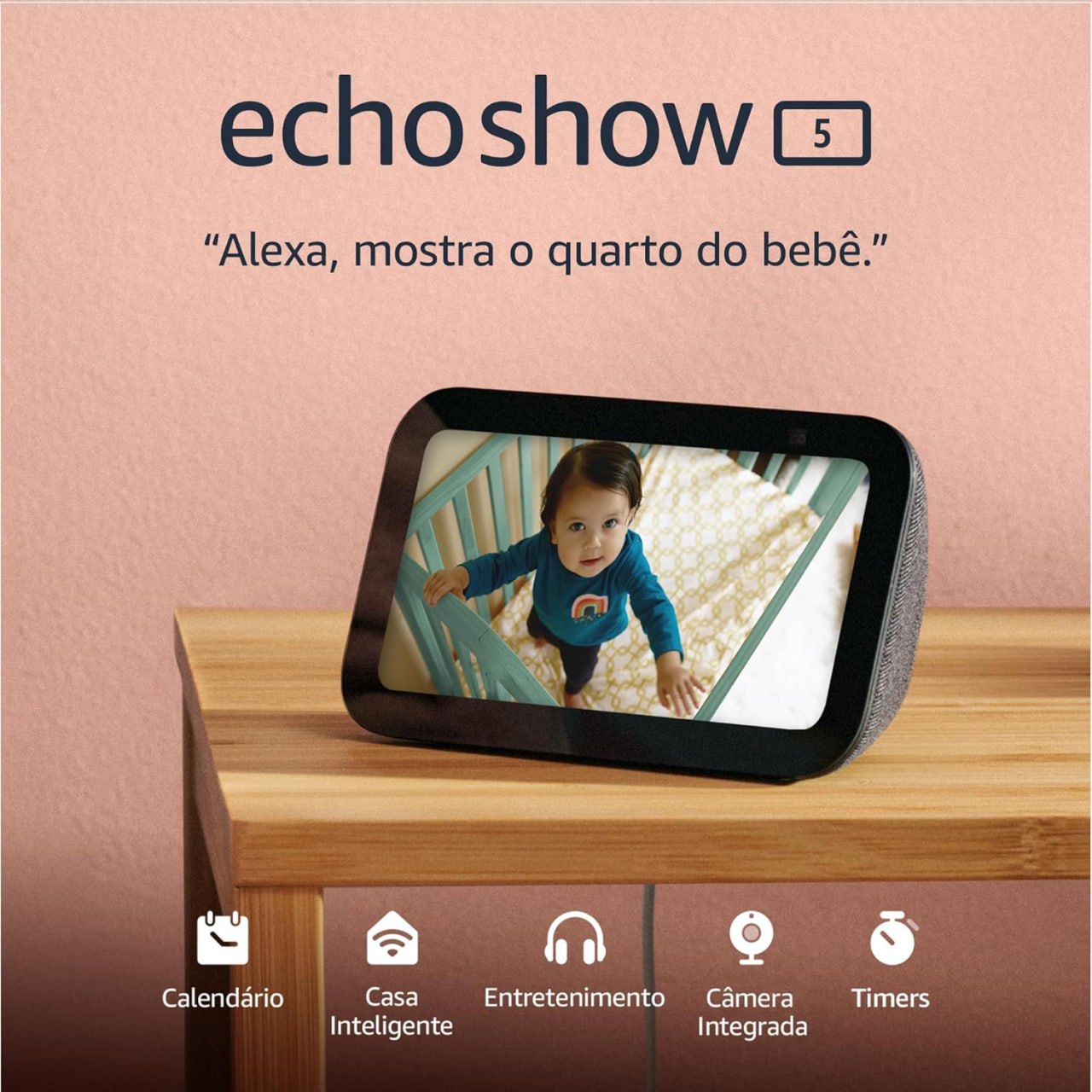 Echo Show 5 (Última geração) | Smart display com Alexa, graves 2x mais potentes e som mais nítido | Cor Preta Echo Show 5 (Última geração) | Smart display com Alexa, graves 2x mais potentes e som mais nítido | Cor Preta