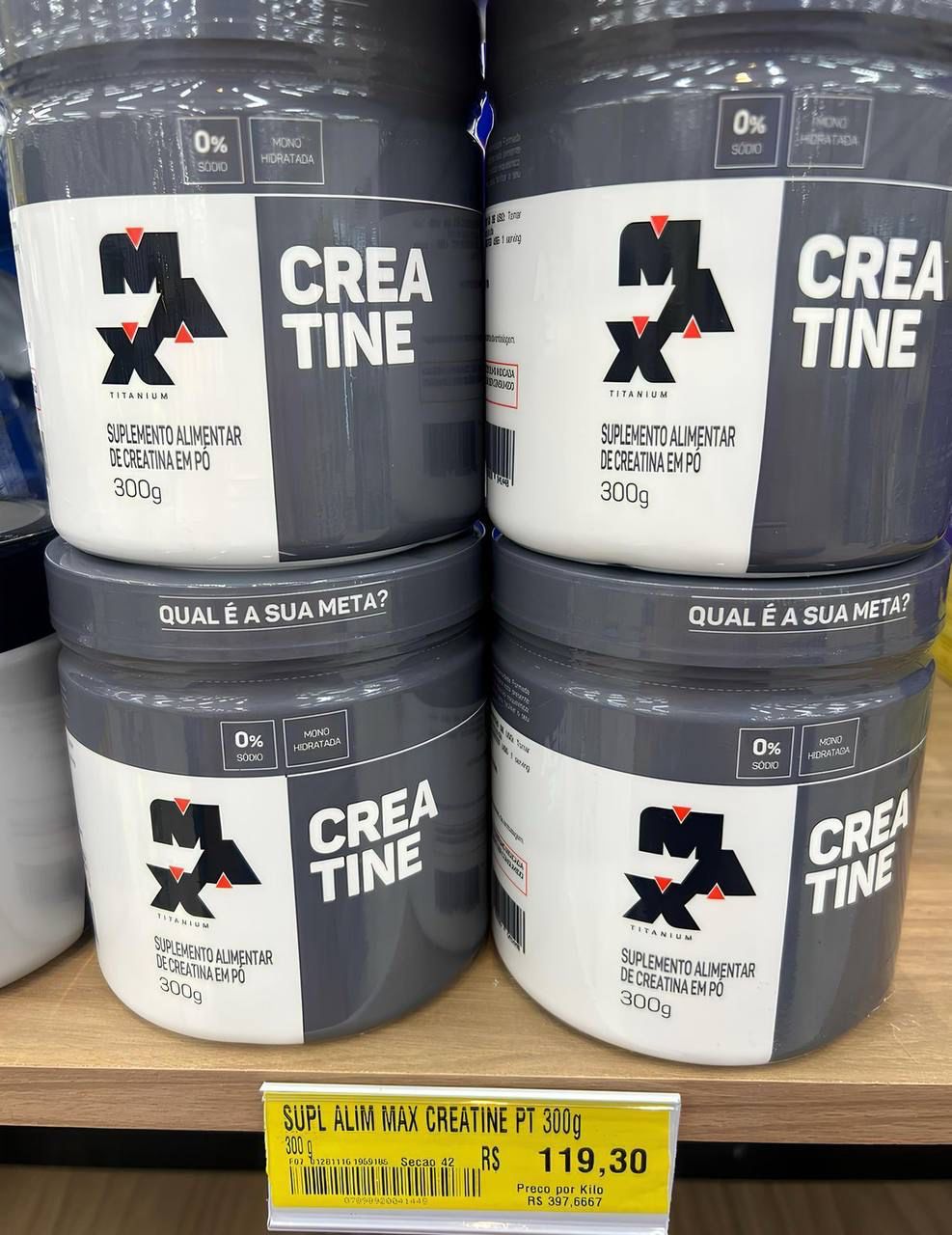 CREATINA MONOHIDRATADA (300G) MAX TITANIUM