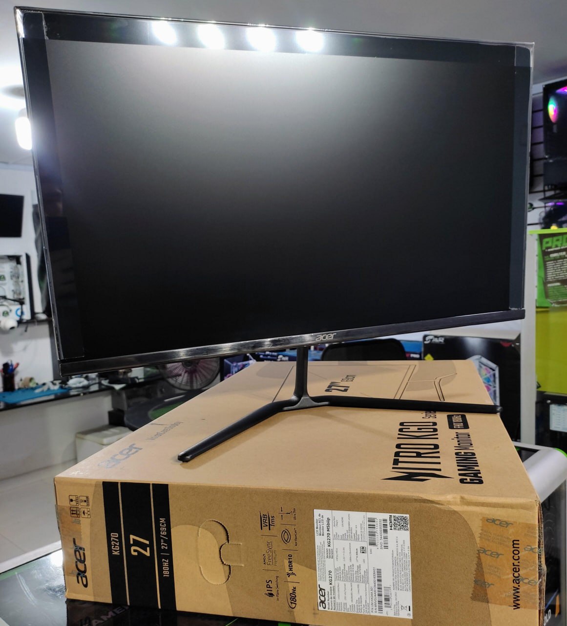 Monitor Gamer Acer Nitro KG270 M5BIIP Painel LED IPS de 27 Resolução Full HD 180 Hz, HDMI (2.0) AMD FreeSync Premium Monitor Gamer Acer Nitro KG270 M5BIIP Painel LED IPS de 27 Resolução Full HD 180 Hz, HDMI (2.0) AMD FreeSync Premium