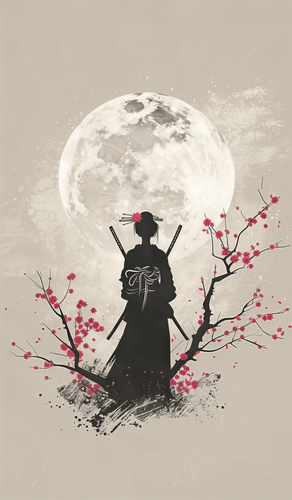 shaaapt A geisha with two katanas in her hands stands under the db47e95c 1fbe 4fc3 80e6 6c5bac479d05.png