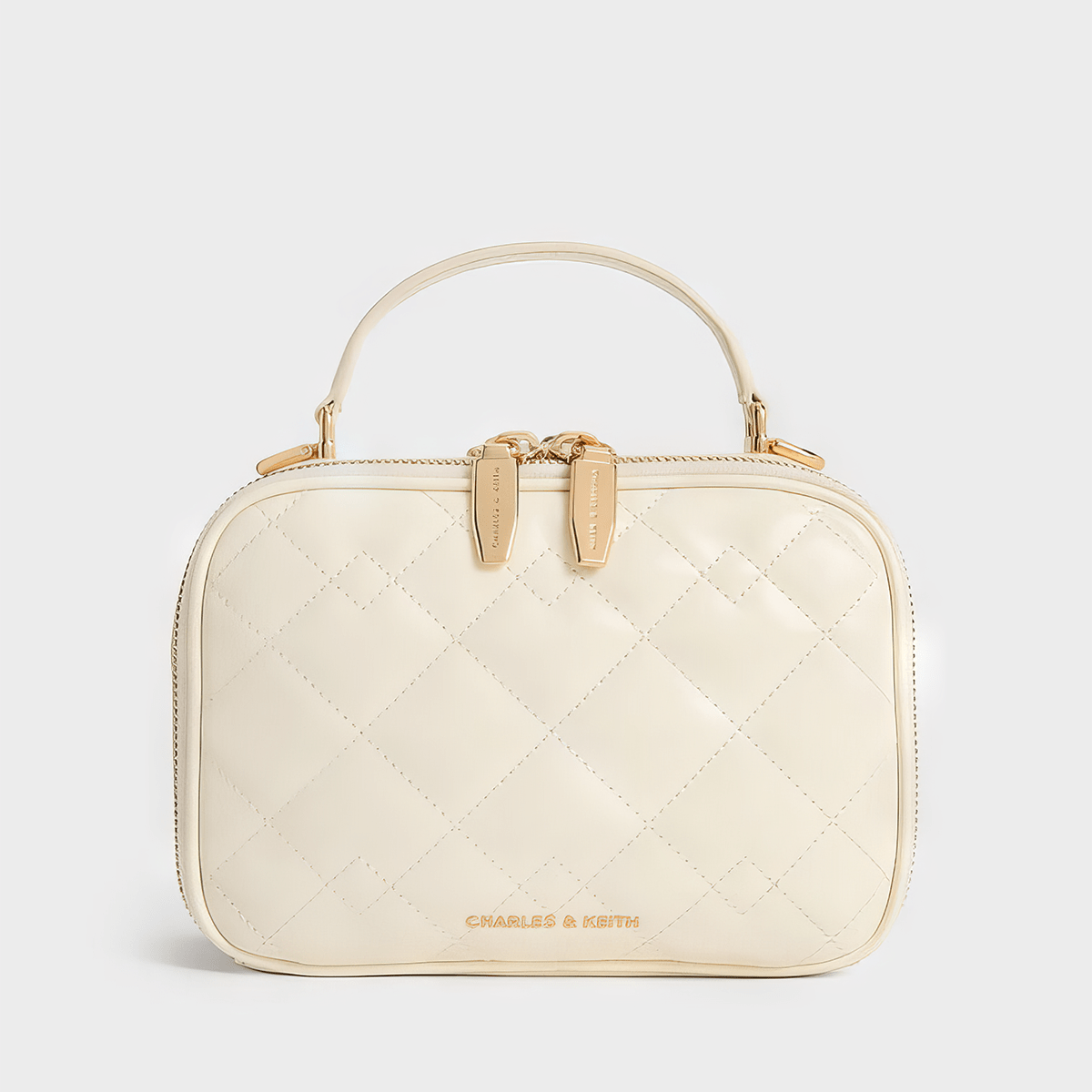 Túi xách Duo Quilted Vanity - Kem