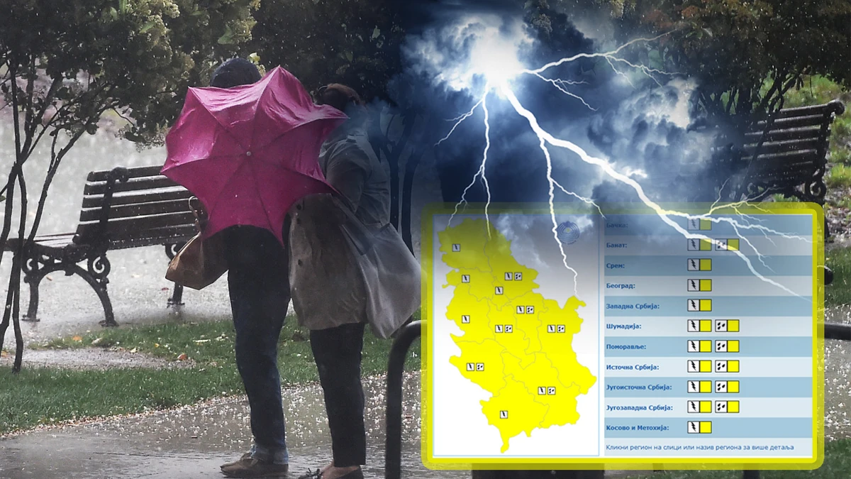 U NAREDNA DVA SATA STIŽE NEVREME U OVE DELOVE SRBIJE Oglasio se RHMZ: Na snazi upozorenja zbog 3 OPASNE pojave – Evo kakva nas situacija očekuje u Kragujevcu!!