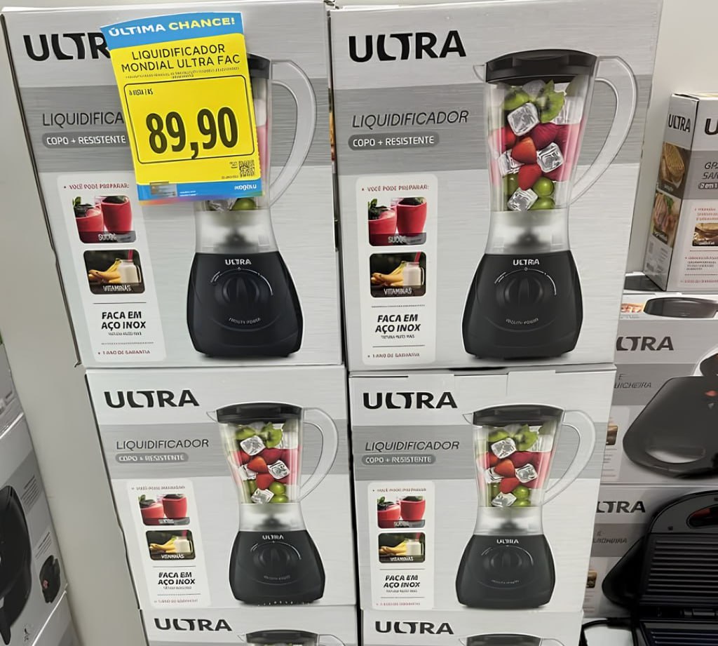 Liquidificador Mondial Ultra Facility Power 2 Velocidades 550W Preto