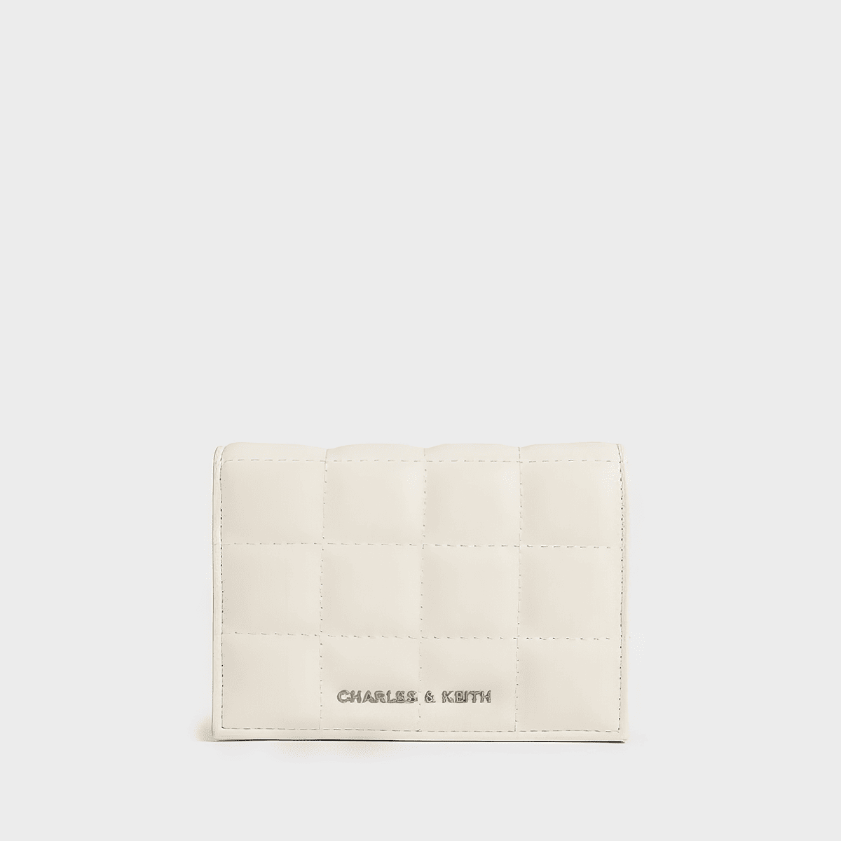 Ví dáng ngắn gập đôi Quilted Mini - Kem