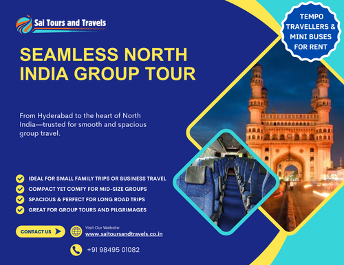 Seamless group tour to North India in our 40-seater bus.
