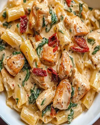 Tuscan Chicken Pasta Recipe – Creamy Flavorful Easy.webp