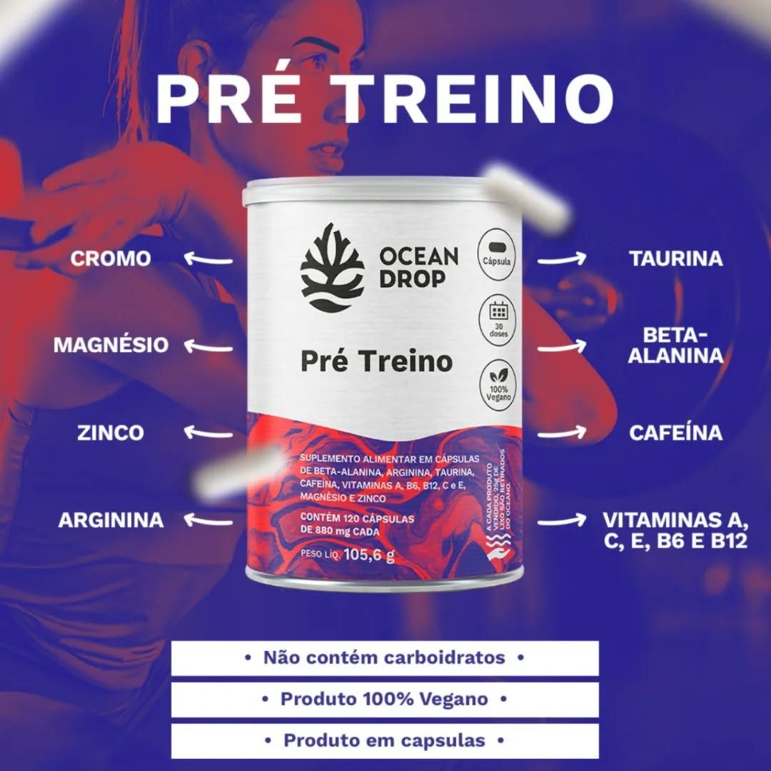 Pré Treino 120 Caps – Ocean Drop