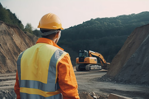 worker from dressed work clothes observing some excavators construction site ai generative.jpg