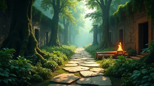 Flux Dev A thirdperson view of a Temple Runstyle jungle path i 0.jpg