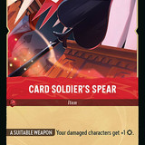 Card Soldier's Spear - LQ - Lorcana Player
