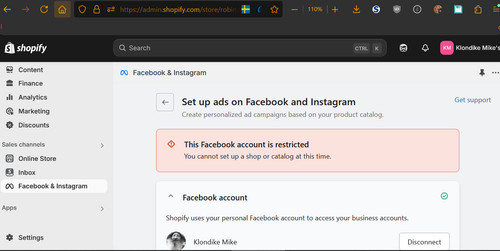 shopify facebook