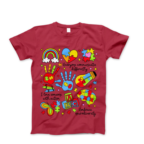 Photograph of four blank t-shirts greys beige and army green. Clipping path included. Ready for your.jpg