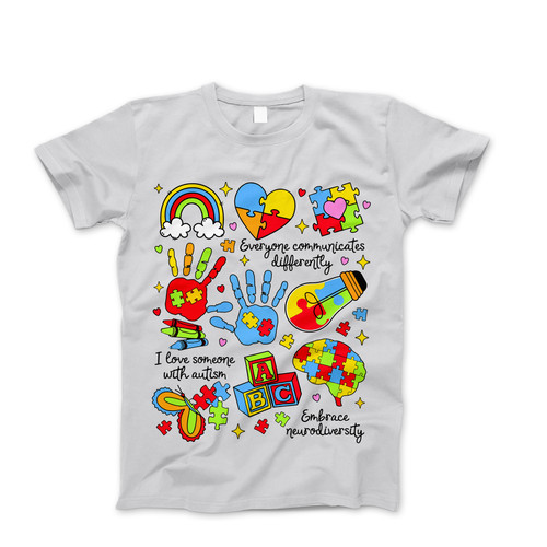 Photograph of four blank t-shirts greys beige and army green. Clipping path included. Ready for your.jpg