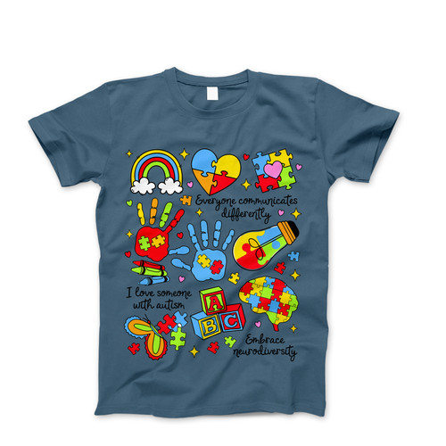 Photograph of four blank t-shirts greys beige and army green. Clipping path included. Ready for your.jpg