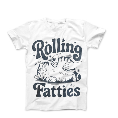 Photograph of four blank t-shirts greys beige and army green. Clipping path included. Ready for your.jpg