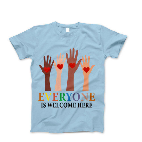 Photograph of four blank t-shirts greys beige and army green. Clipping path included. Ready for your.jpg