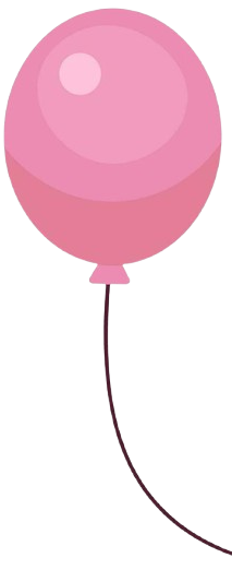pink balloon floating 2d cartoon object surprise party decoration isolated item white background ent.png