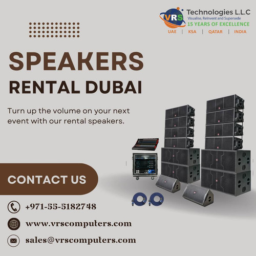 Make your event sound amazing with our affordable speaker rentals. VRS Technologies LLC offers Speakers Rental Dubai for weddings, business meetings, and private parties. Book now for the best audio experience by calling us at +971-55-5182748.

Visit: https://www.vrscomputers.com/computer-rentals/sound-system-rental-in-dubai/