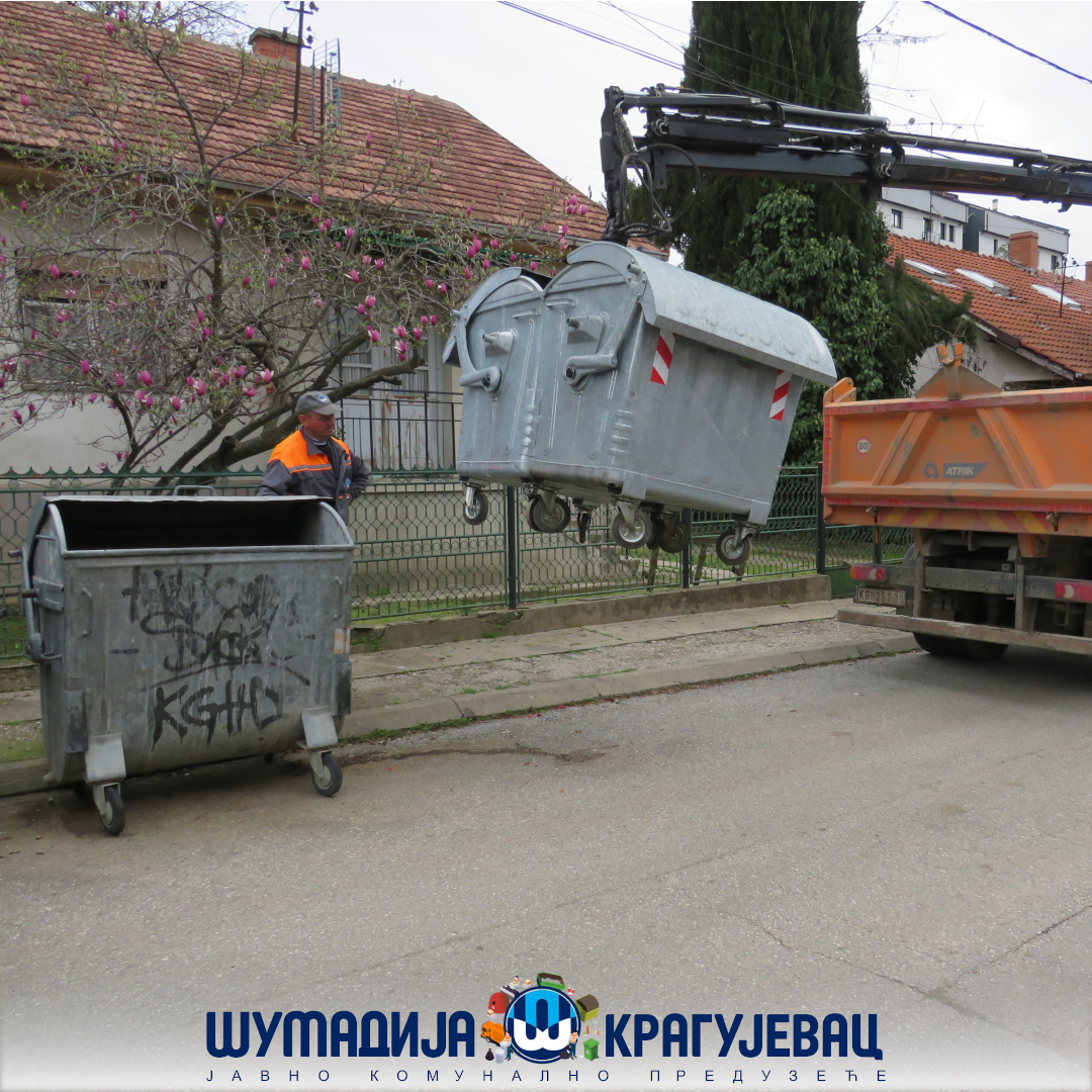JKP “Šumadija” Kragujevac zamenila metalne kontejnere na više lokacija u gradu!