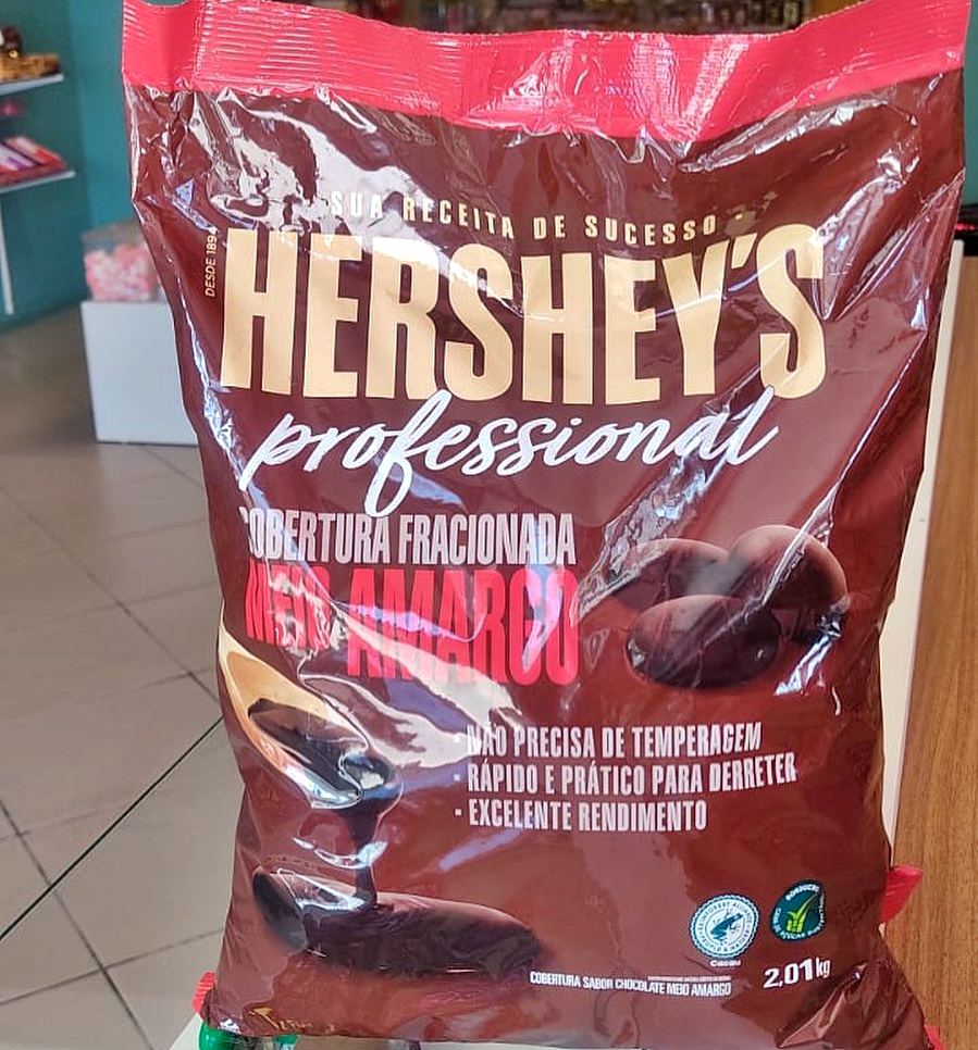 Cobertura Fracionada Sabor Meio Amargo Hershey’S Professional (Formato Moeda) – 2,01Kg (a embalagem pode variar)
