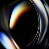 glass-like liquad orb with rainbow light reflection on black background --ar 16:9 --sref https://s.m