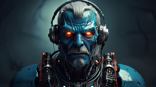 Default angry very old robot blue face front view with grey ha 0.jpg