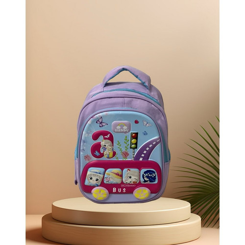 MOCHILA INFANTIL TRANSITO ROSA E AZUL COM 2 BOLSOS INTERNOS E 1 BOLSO NA FRENTE.jpg