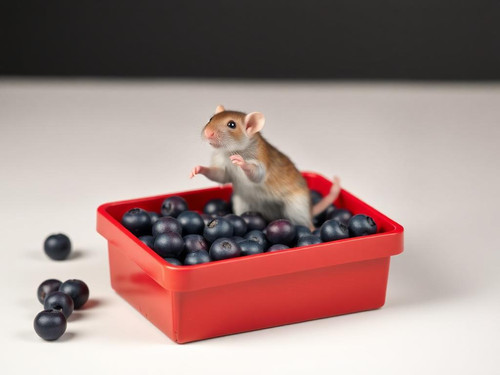 www.naked-ai.art - A red box of blue berries with a rat dancing inside.jpg