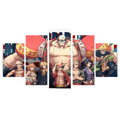 Kit 5 Quadros Decorativos Chapéus de Palha Anime fb.png