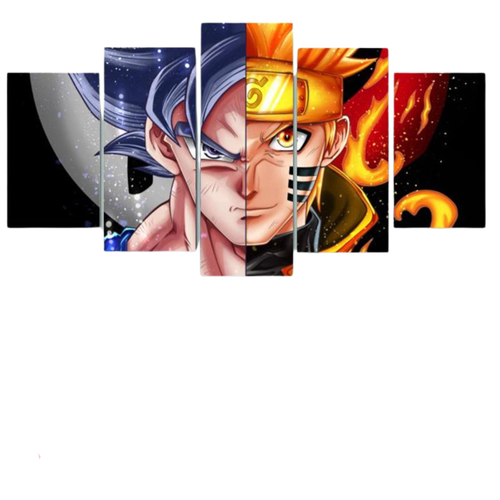 Kit 5 Quadros Decorativos Crossover Animes fb.png