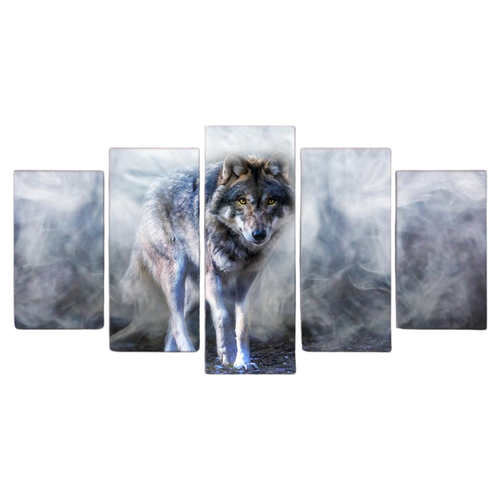 Kit 5 Quadros Decorativos Lobo Selvagem fb.png