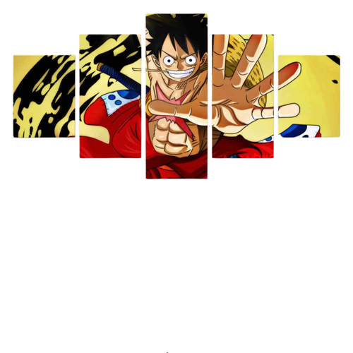 Kit 5 Quadros Decorativos Lufy One Piece Anime fb.png