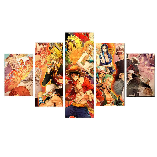 Kit 5 Quadros Decorativos Anime One Piece fb.jpg