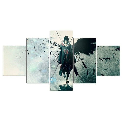 Kit 5 Quadros Decorativos Sasuke Naruto Anime fb.jpg