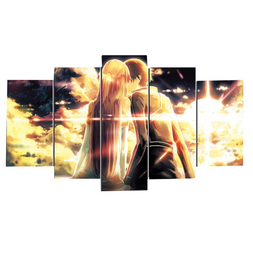 Kit 5 Quadros Decorativos Sword Art Online fb.jpg