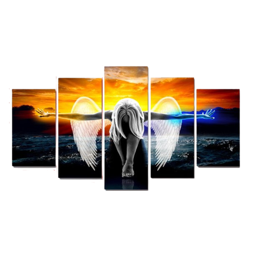 Kit 5 Quadros Decorativos Anjo Hair White fb.png