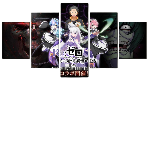 Kit 5 Quadros Decorativos Anime Story Poster fb.png