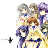 Konachan.com 45 black hair blue eyes blue hair brown eyes brown hair clannad gray hair headband ibuk