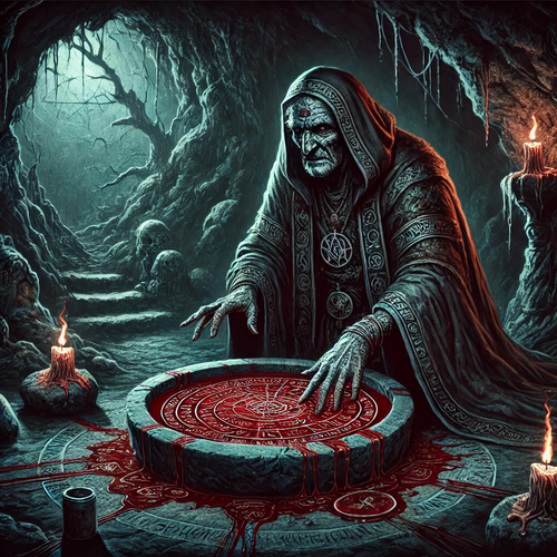 DALL·E 2025 03 26 19.27.48 A dark fantasy illustration of a blood seer performing an ancient divinat.png