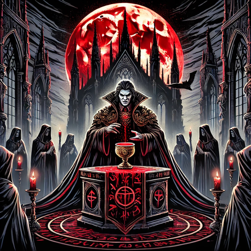 DALL·E 2025 03 26 19.27.18 A dark fantasy illustration depicting a vampire performing a blood ritual.png