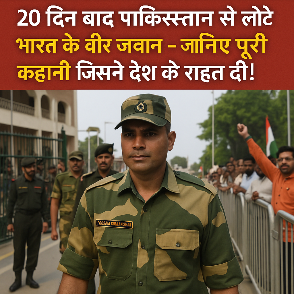 20 दिन बाद पाकिस्तान से लौटे भारत के वीर जवान – जानिए पूरी कहानी जिसने देश को राहत दी! BSF