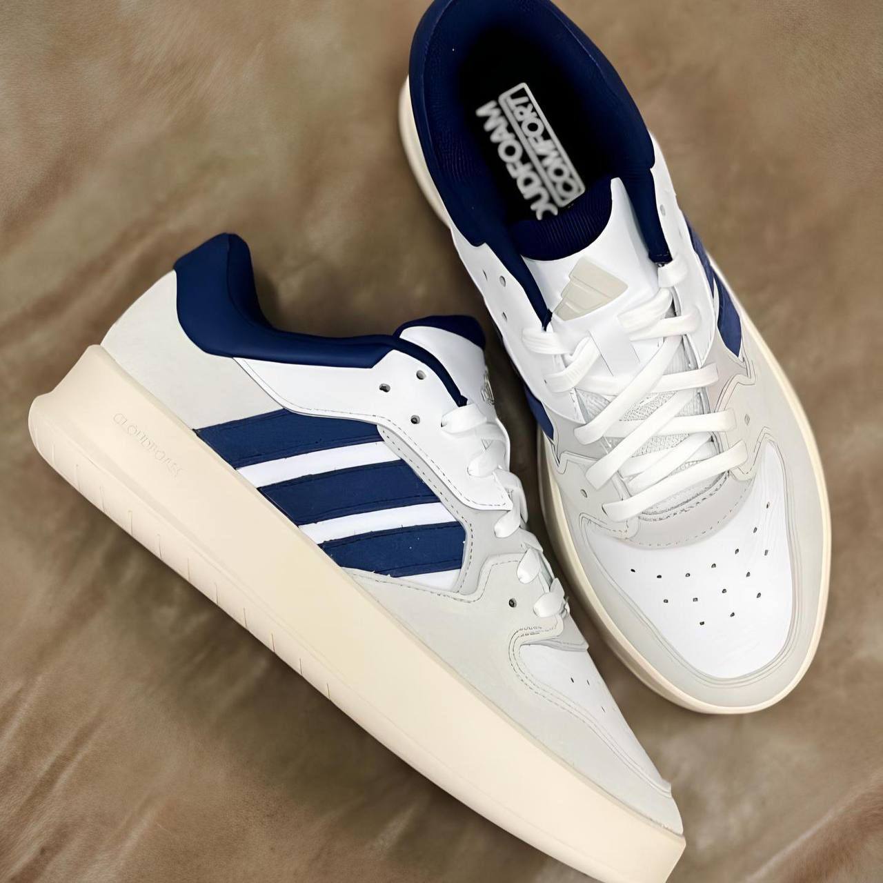 Tênis Adidas Court 24 Masculino – Branco+Azul