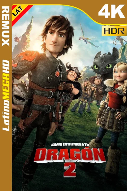 Cómo entrenar a tu dragón 2 (2014) Latino UltraHD HDR10+ BDREMUX 2160P