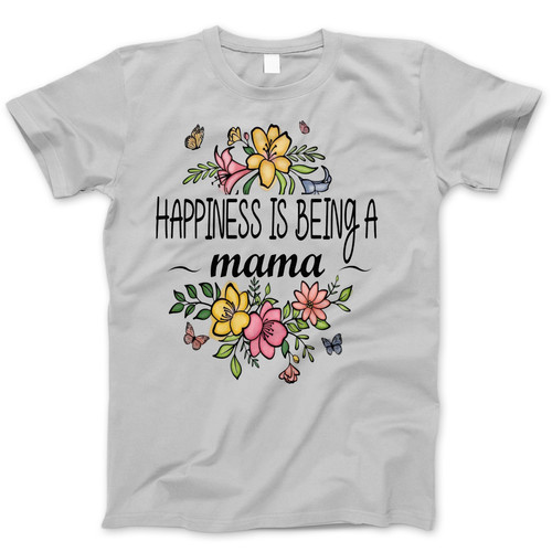 Photograph of four blank t-shirts greys beige and army green. Clipping path included. Ready for your.jpg